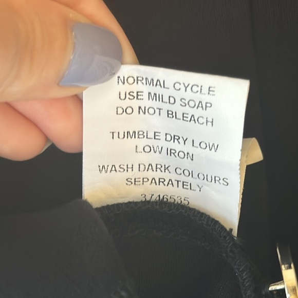 eShakti Zapelle EUC Black Midi Pencil Skirt with Silver Buttons and Pockets - Picture 9 of 9